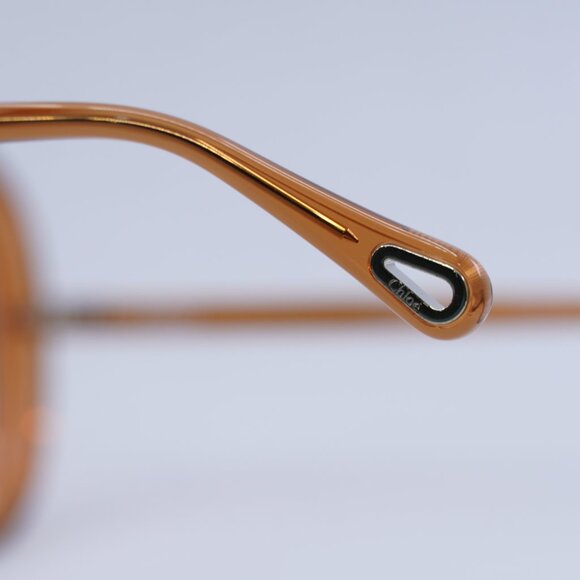 Chloe CH0011O 001 Eyeglasses Transparent Orange 56mm Butterfly Frame - Picture 10 of 13